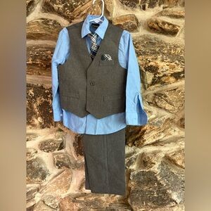 Kids Gray and Blue Matching Set